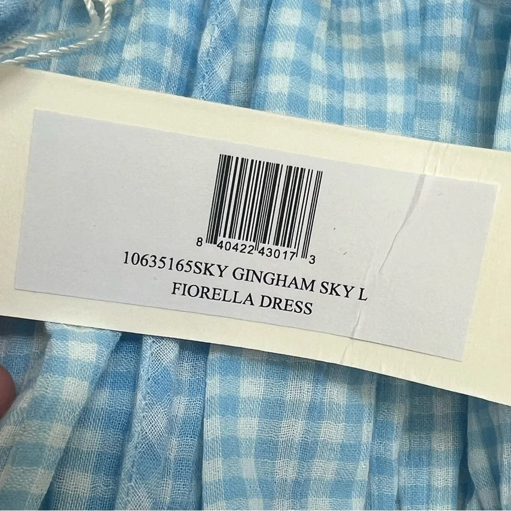 Ciao Lucia Light Blue Gingham Midi Dress - Picture 10 of 10